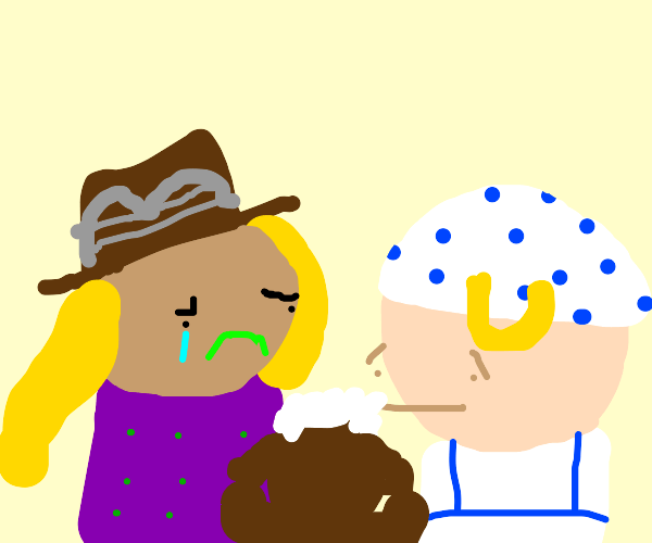 Gyro Zeppeli's teddy bear lost one arm ( Drawception