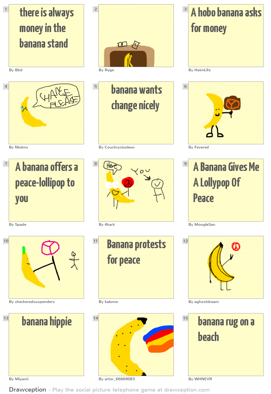 there is always money in the banana stand Drawception