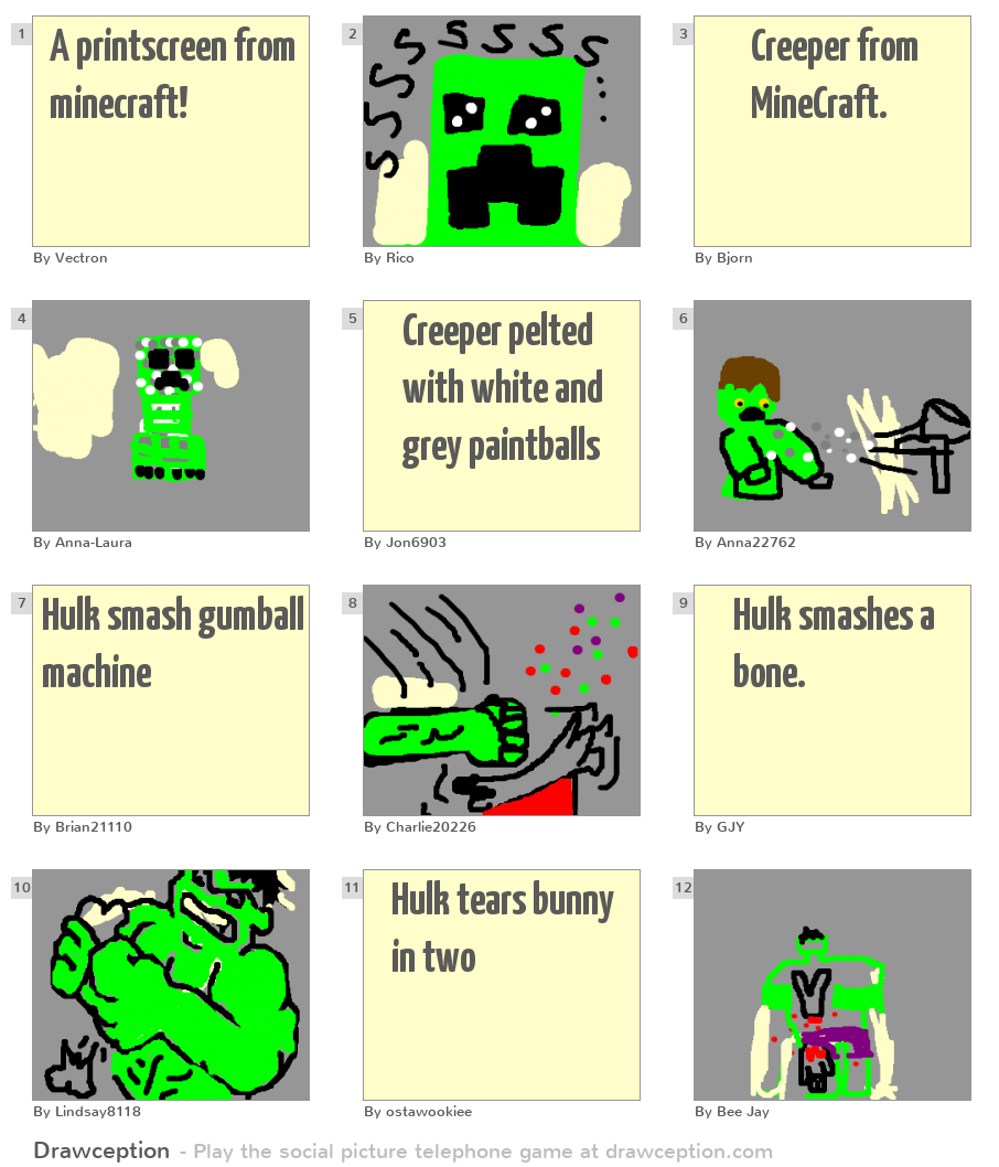 A printscreen from minecraft! Drawception