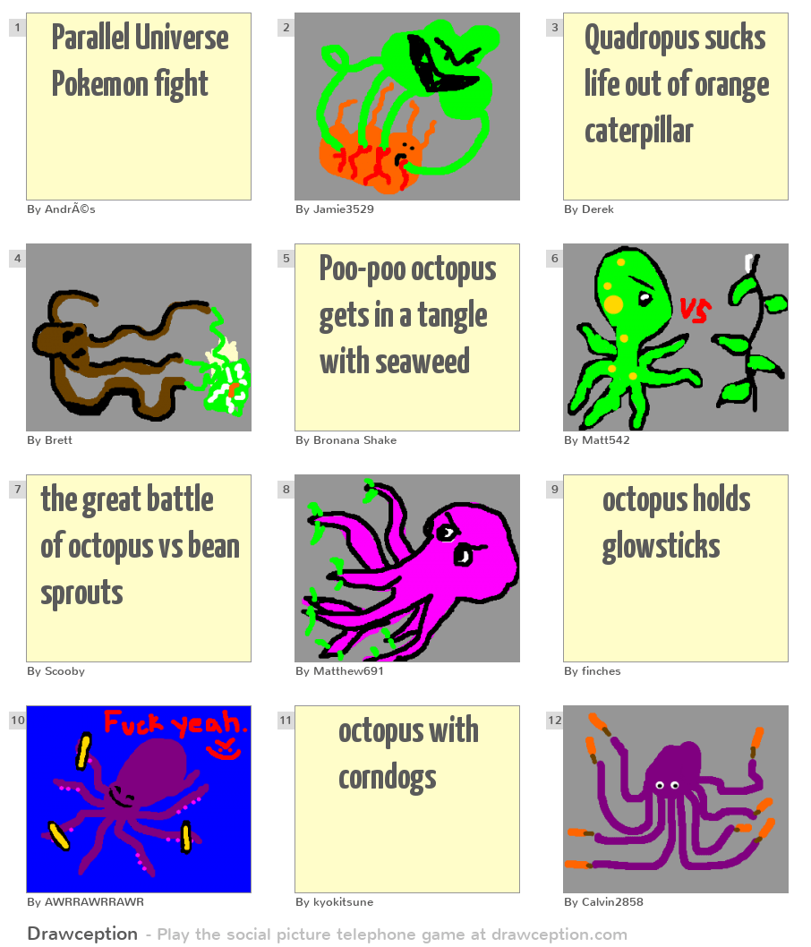 Parallel Universe Pokemon fight Drawception