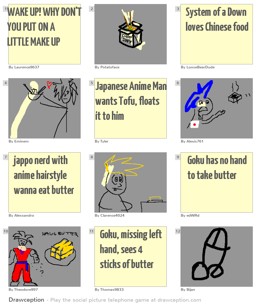 WAKE UP! WHY DON'T YOU PUT ON A LITTLE MAKE UP Drawception