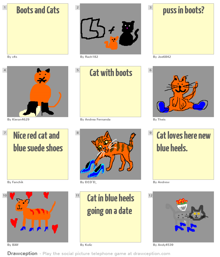 Boots and Cats Drawception