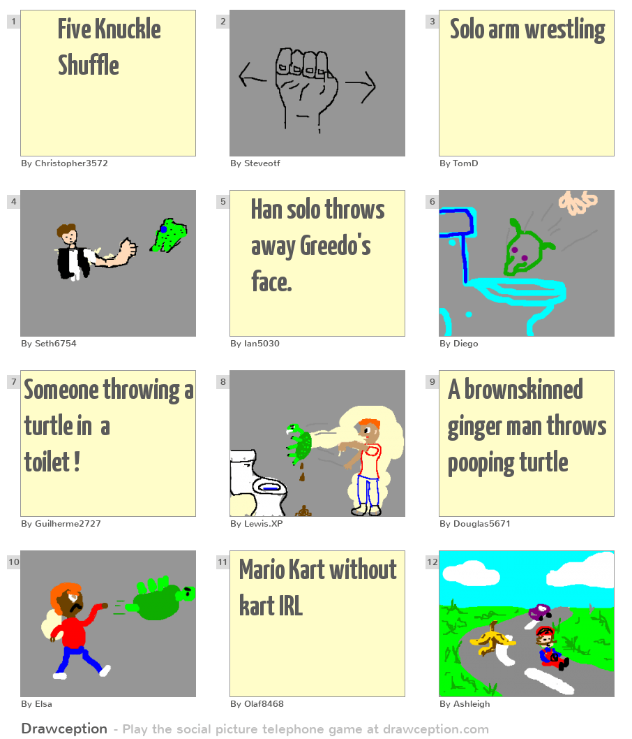 Five Knuckle Shuffle Drawception