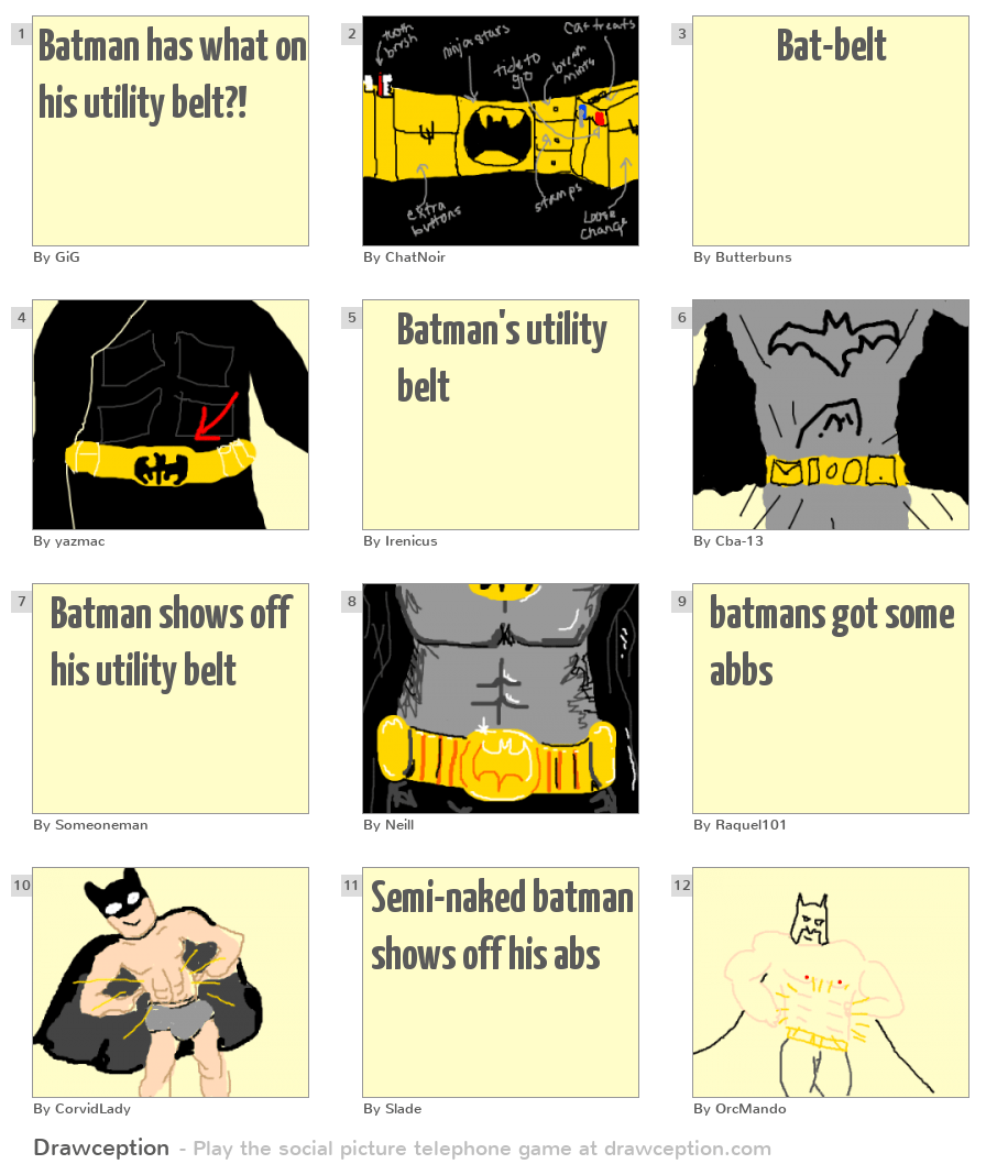 Batman has what on his utility belt?! Drawception