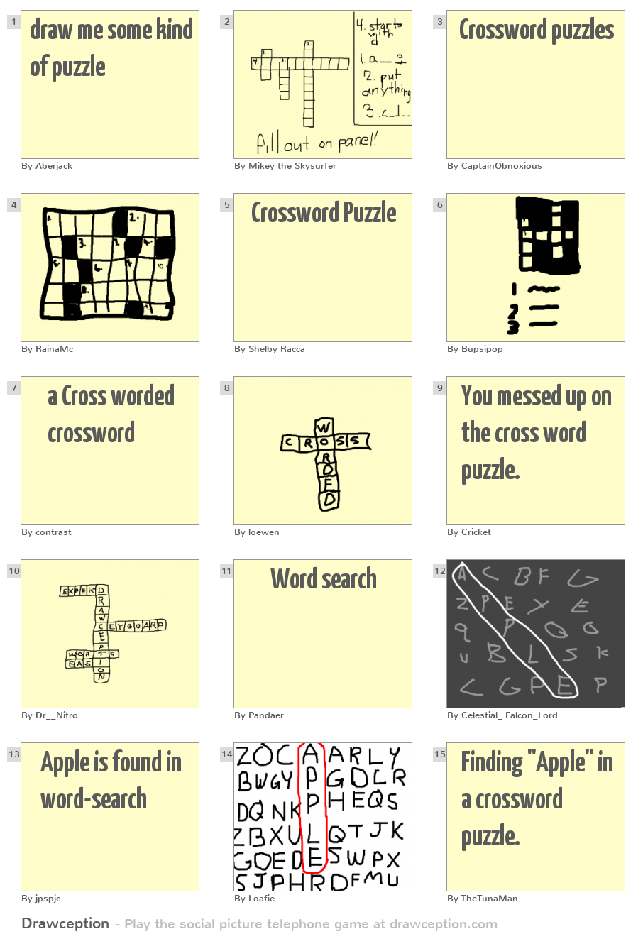draw me some kind of puzzle Drawception