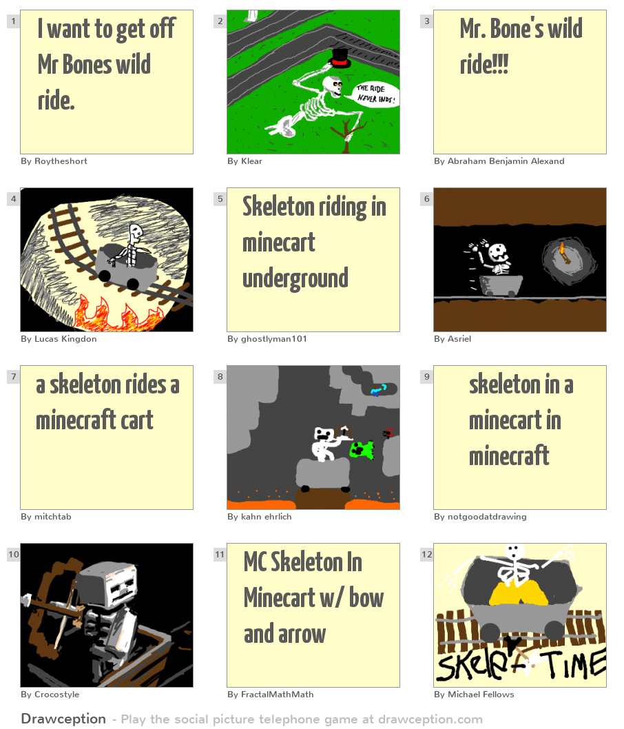 I want to get off Mr Bones wild ride. Drawception