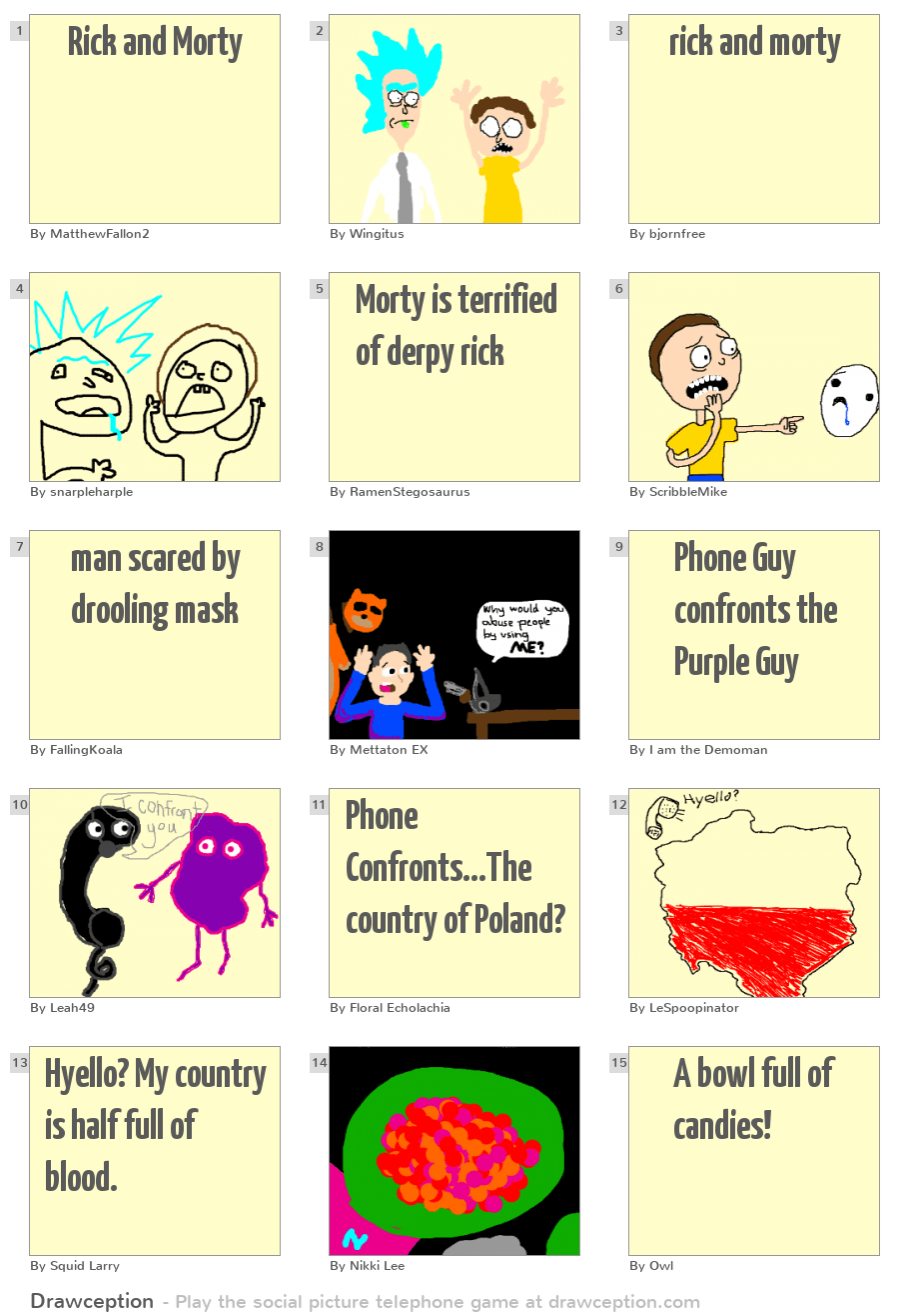 Rick and Morty Drawception