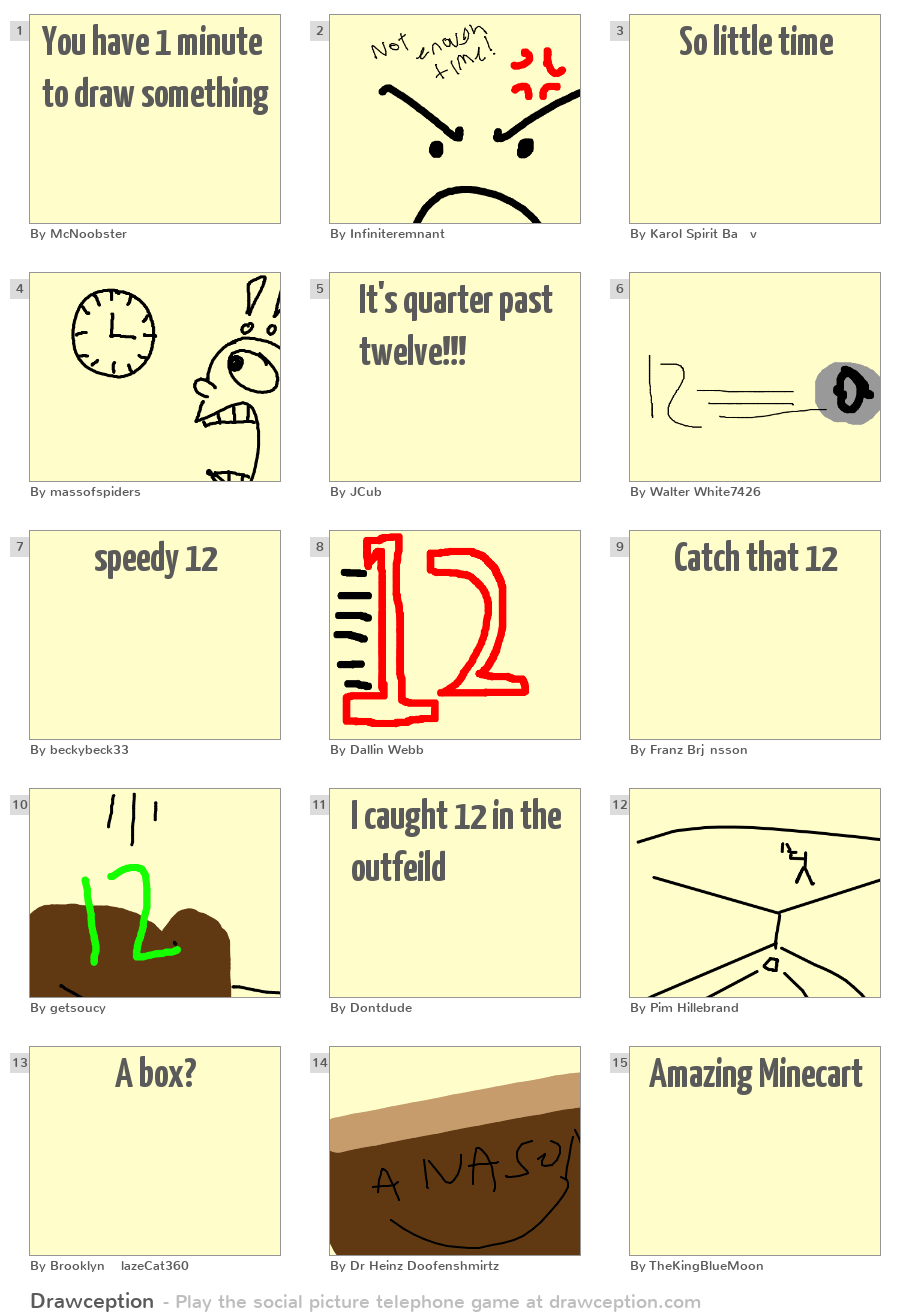You have 1 minute to draw something Drawception