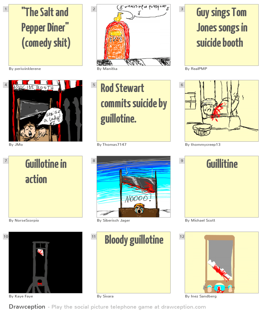 "The Salt and Pepper Diner" skit) Drawception