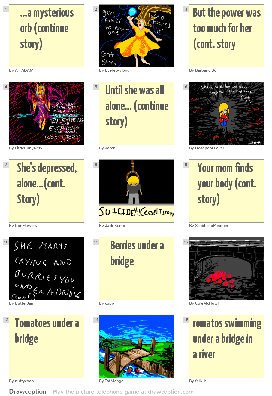 ...a mysterious orb (continue story) Drawception