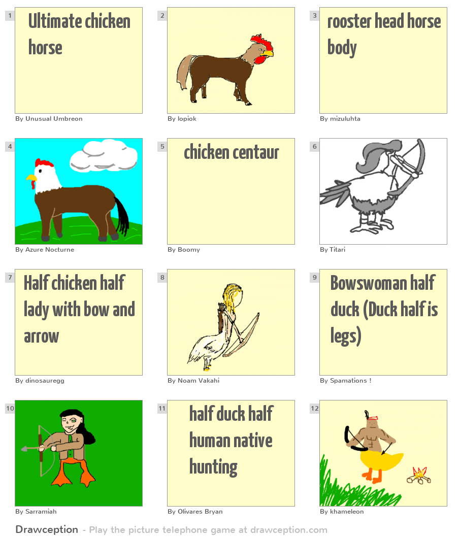Ultimate chicken horse Drawception