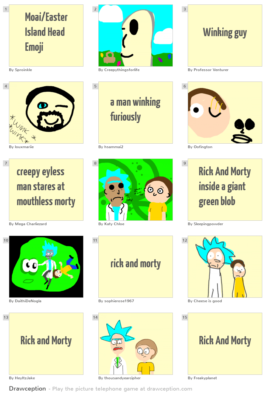 Moai/Easter Island Head Emoji Drawception