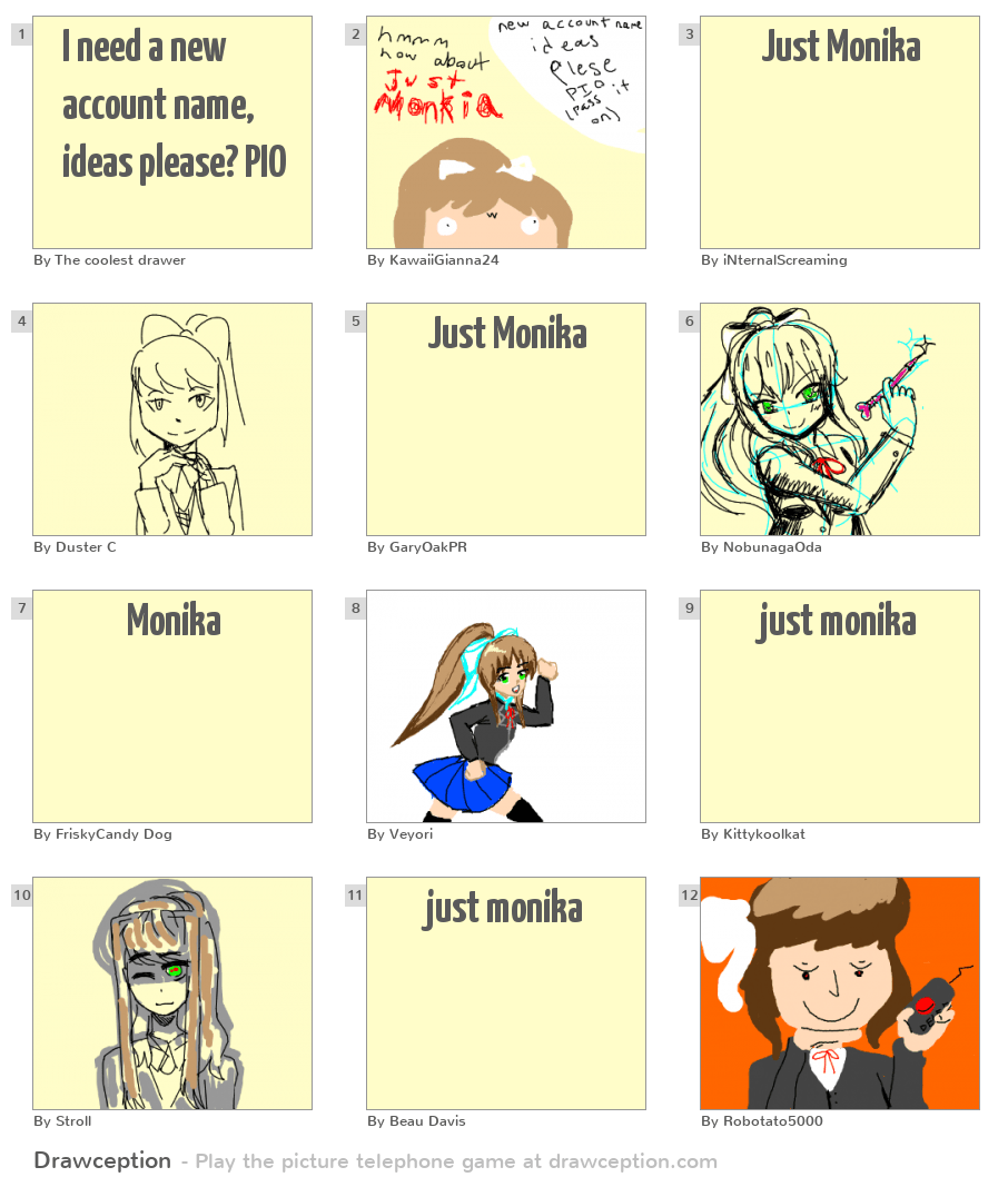 I need a new account name, ideas please? PIO Drawception