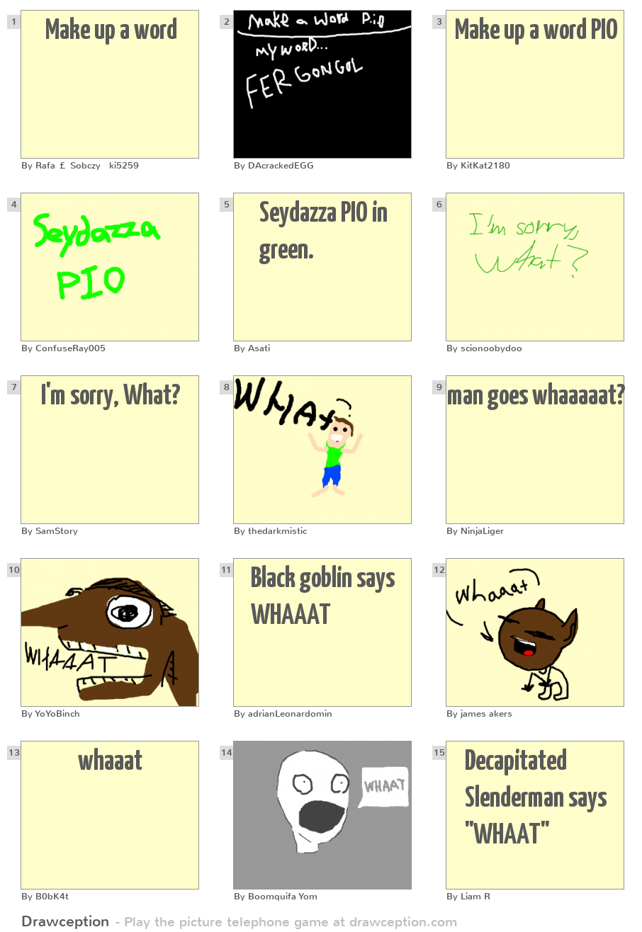 Make up a word Drawception