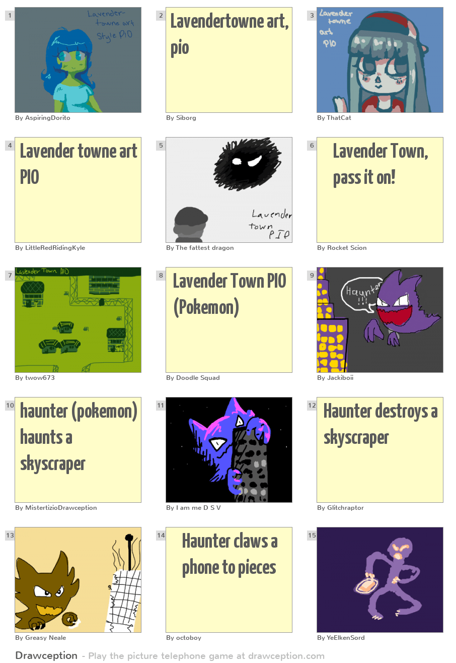 Lavendertowne art, pio Drawception