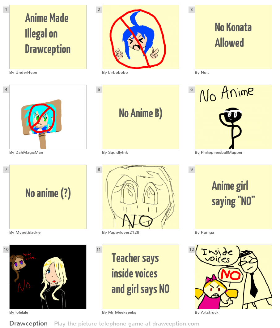 Anime Made Illegal on Drawception Drawception