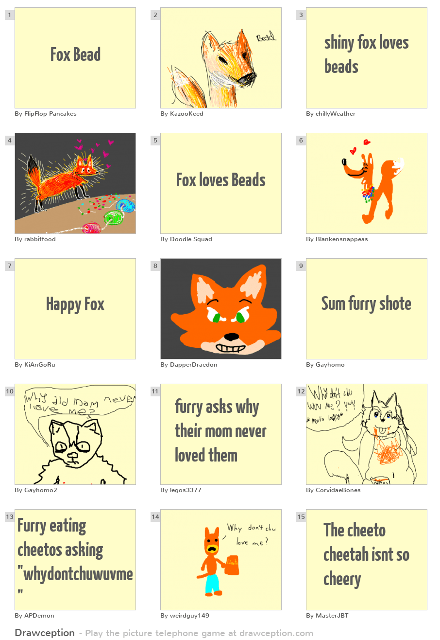 Fox Bead Drawception
