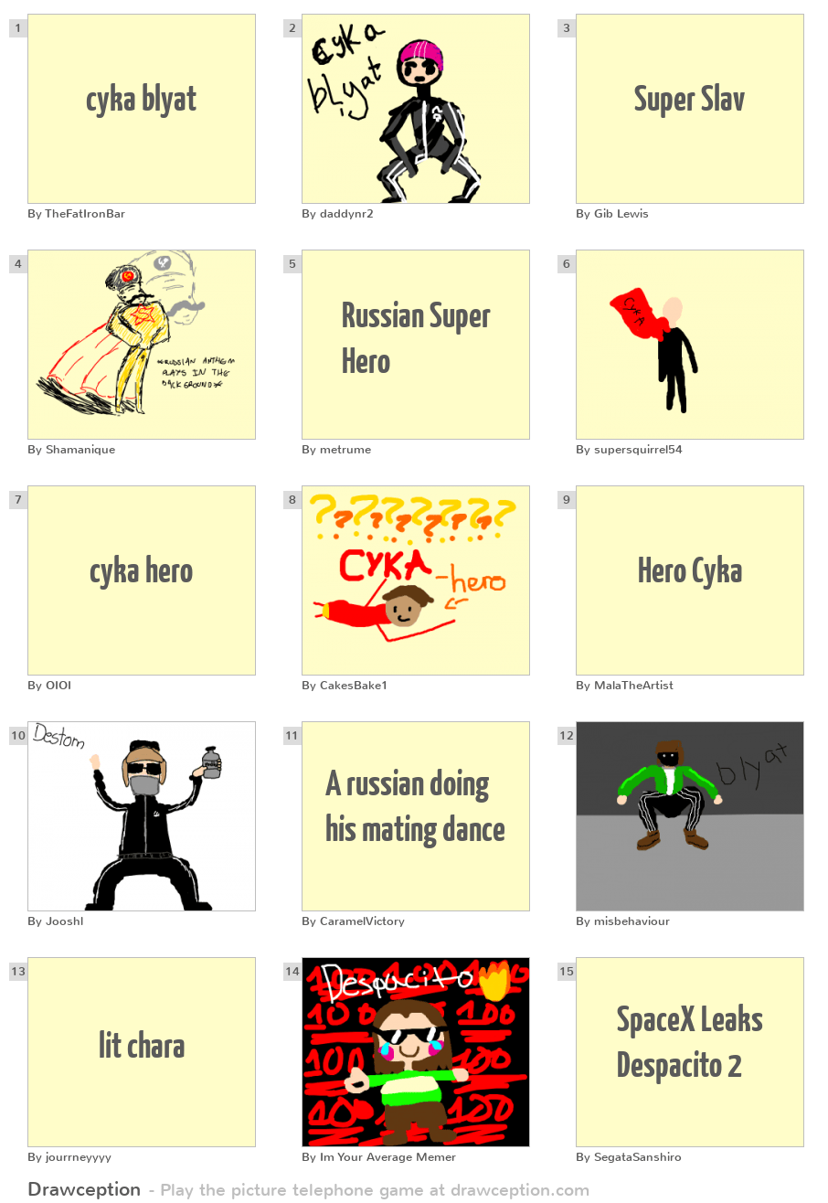 cyka blyat Drawception