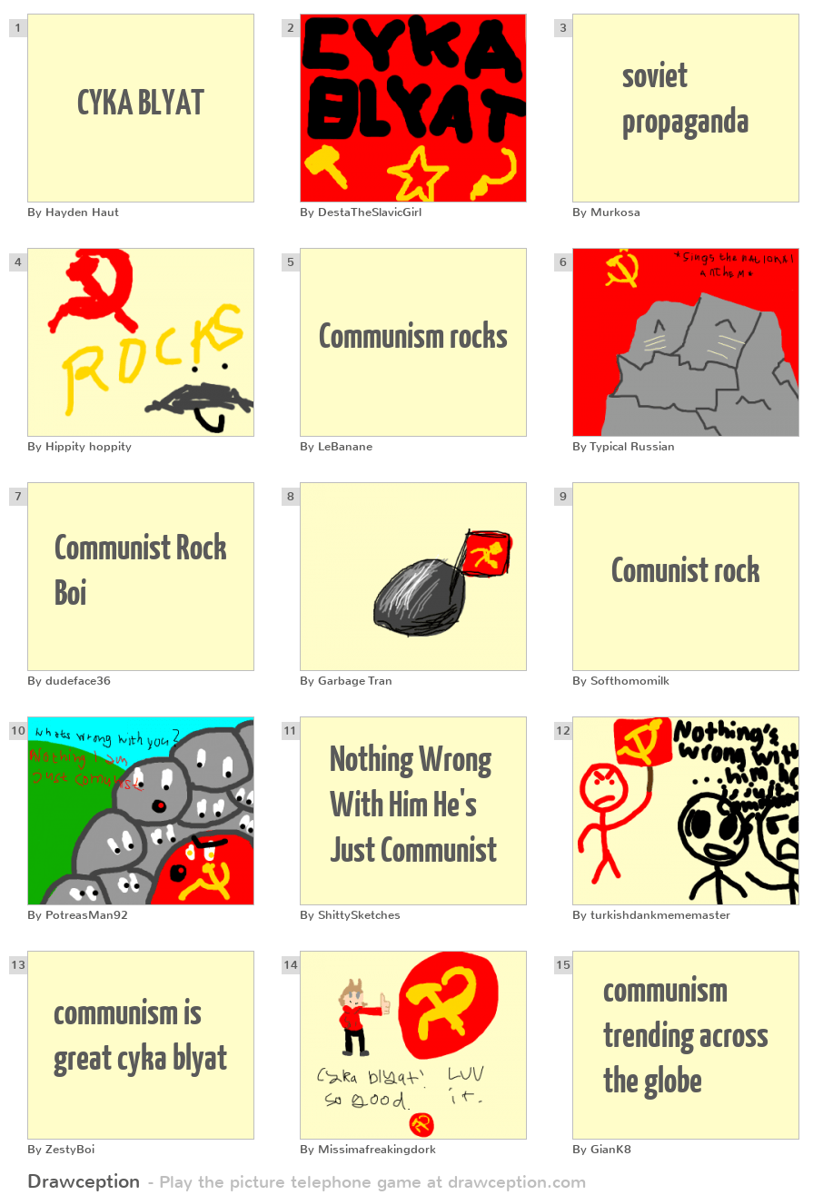 CYKA BLYAT Drawception