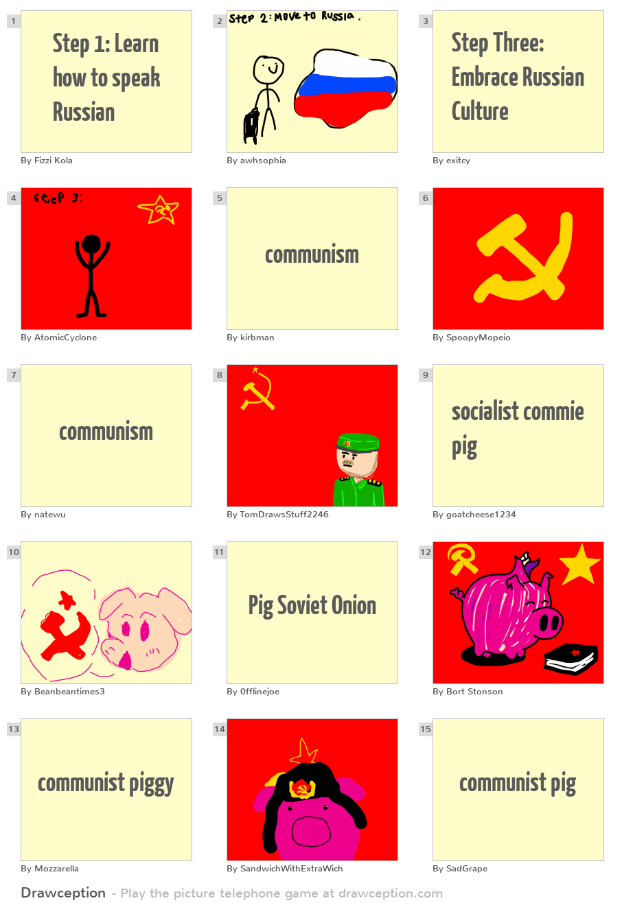 Step 1 Learn how to speak Russian Drawception