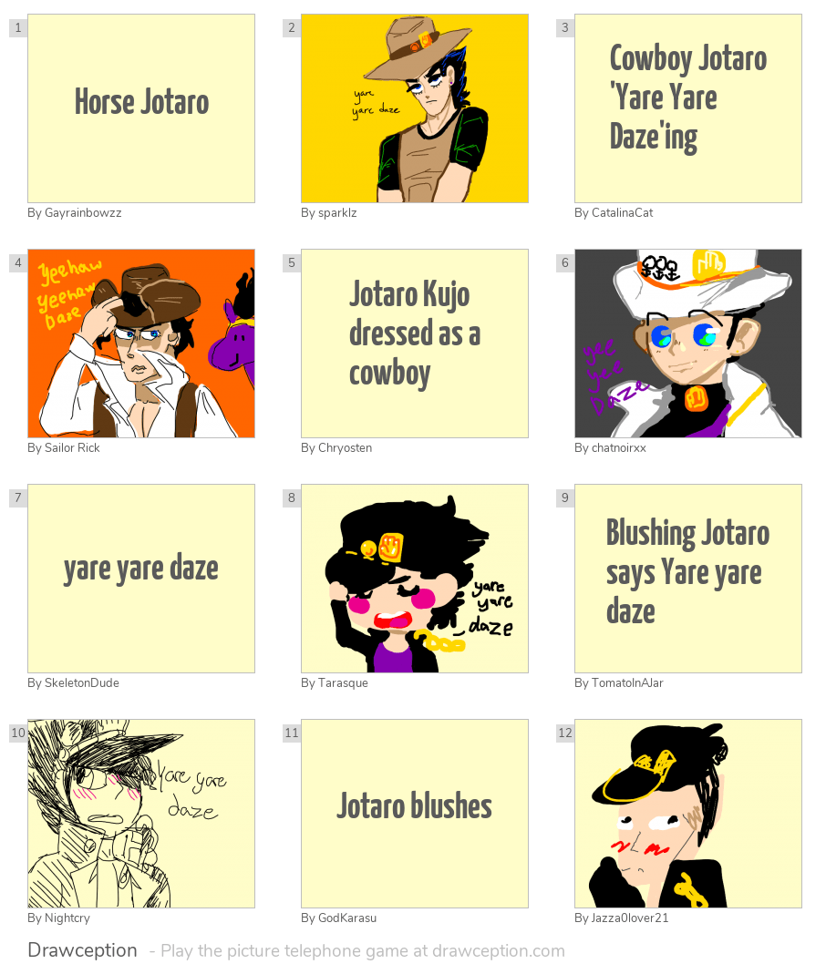 Horse Jotaro Drawception