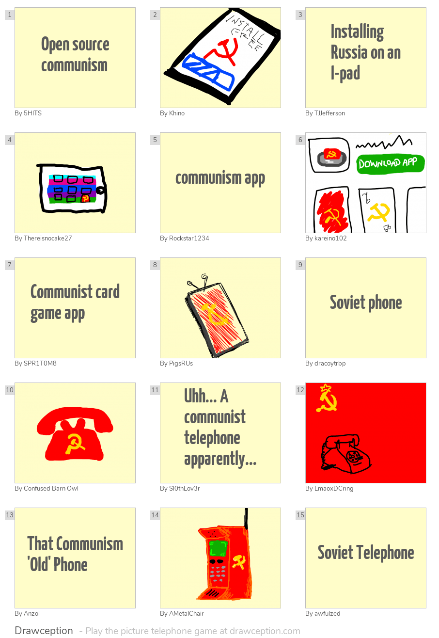 Open source communism Drawception