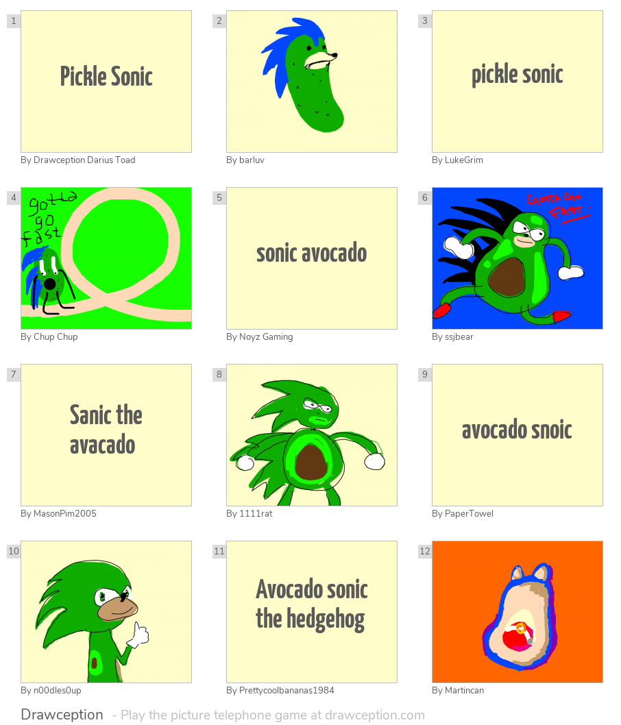 Pickle Sonic Drawception