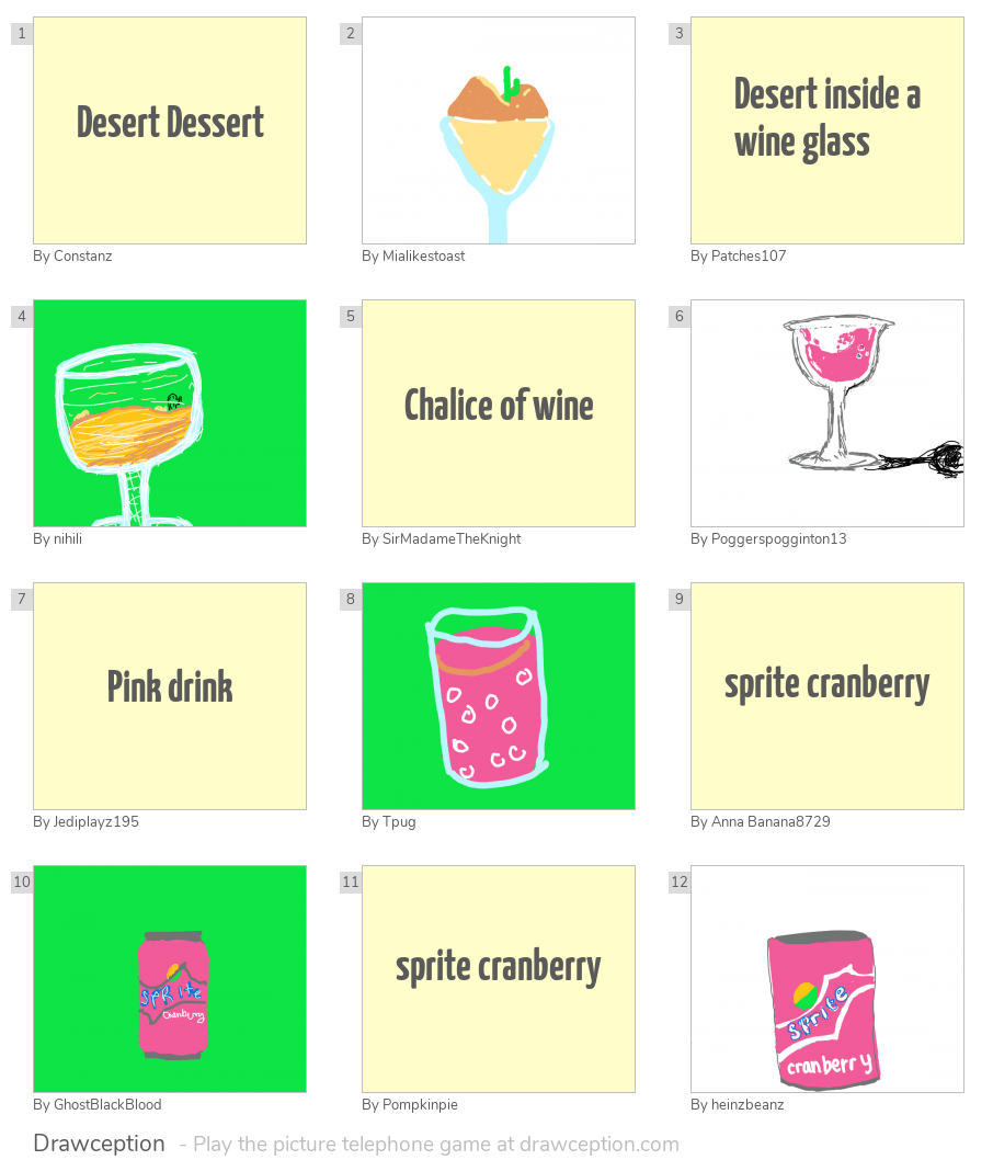 Desert Dessert Drawception