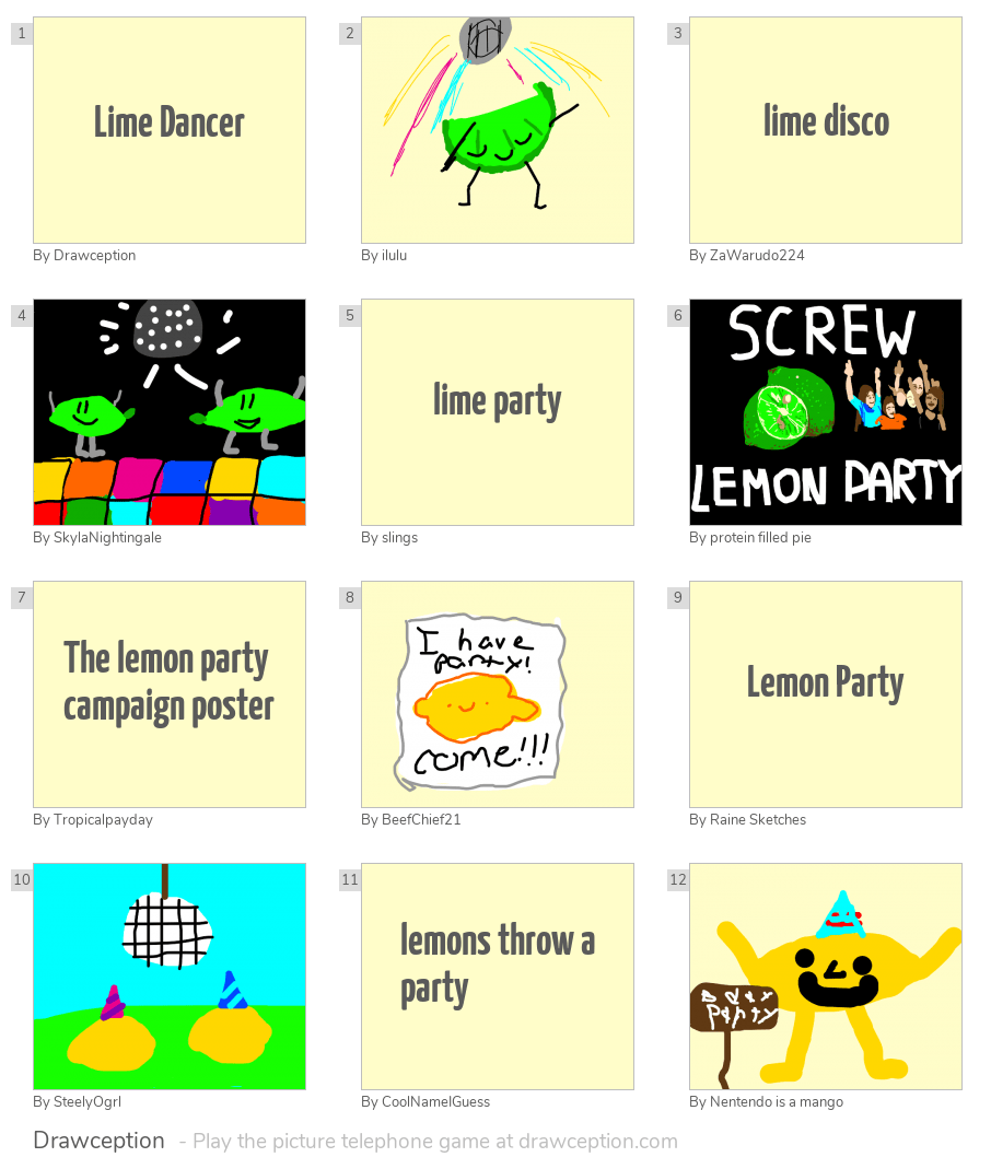 Lime Dancer Drawception