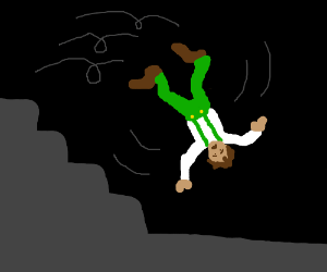 epic legs-over-head faceplant - Drawception