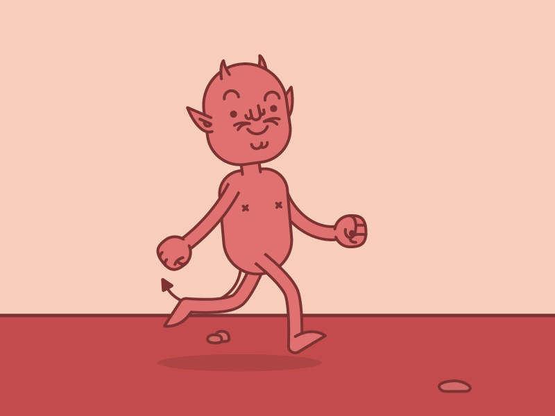 Walking devil by Alejandro Macalpin on Dribbble