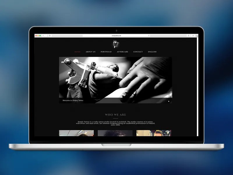Simply Tattoo website by Angelos Arnis on Dribbble