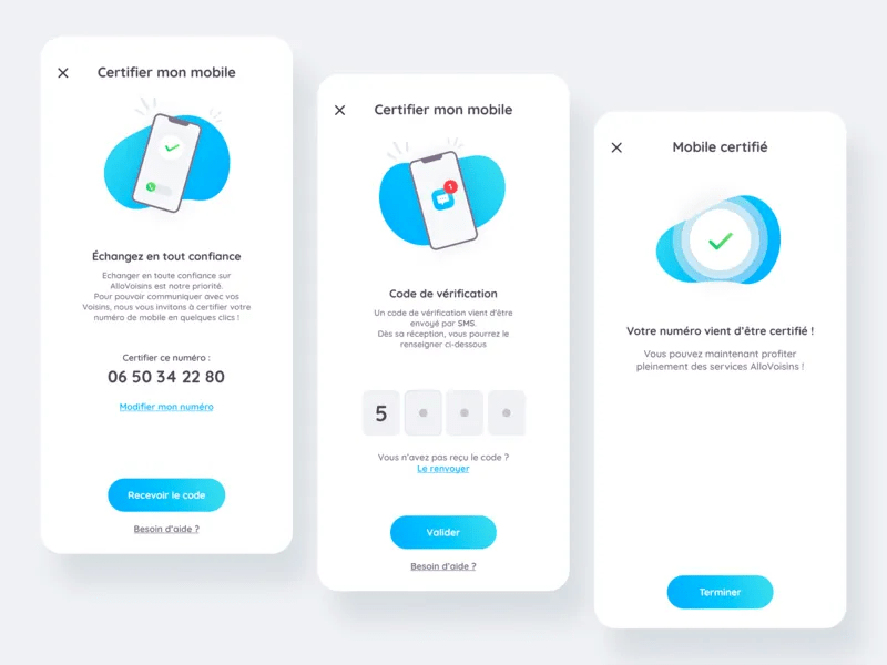 OTP verification by Florent Simon on Dribbble