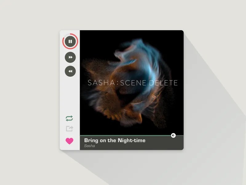 React/Redux Audio Player Example by Leonard Souza on Dribbble