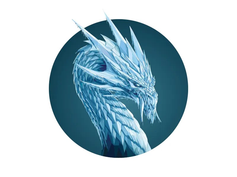 Cold Breath // Ice Dragon by Vectoria on Dribbble