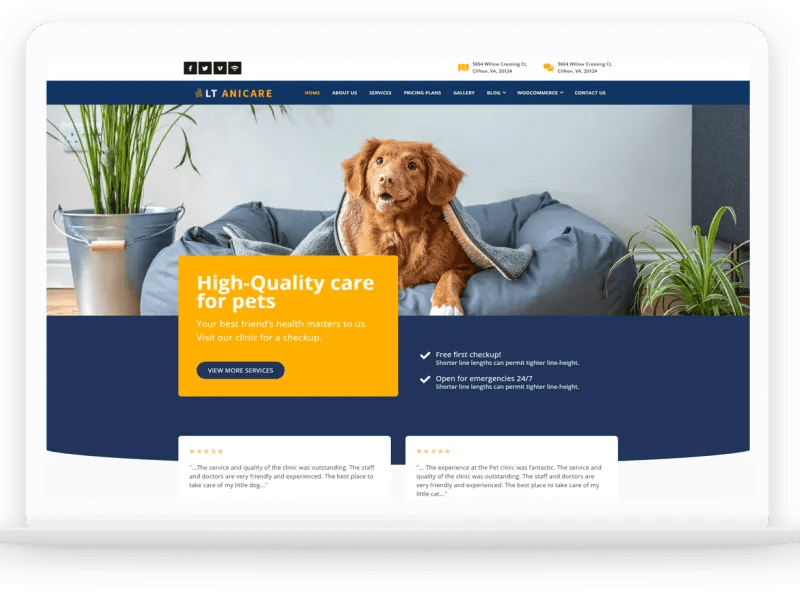 LT Anicare Free Pet Hospital/ Clinic WordPress Theme by LTheme on