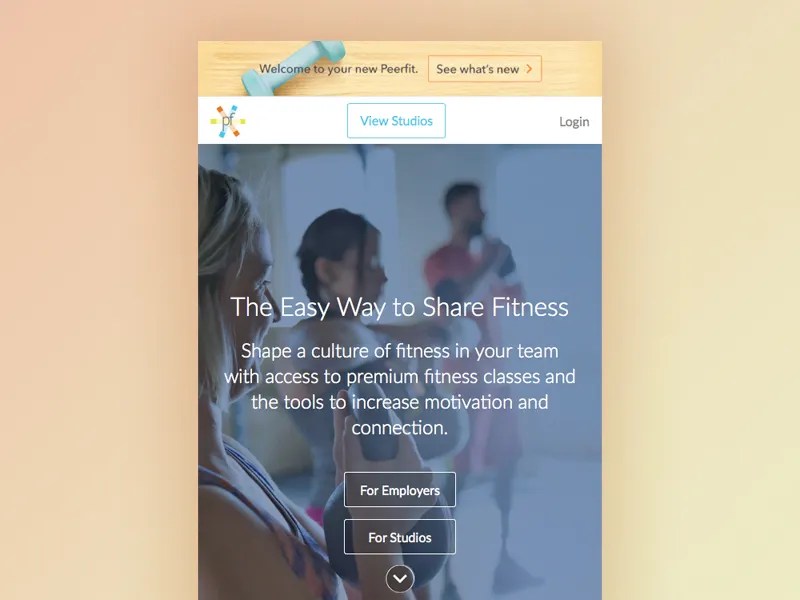 Peerfit Homepage Design by Miquel Kendrick on Dribbble