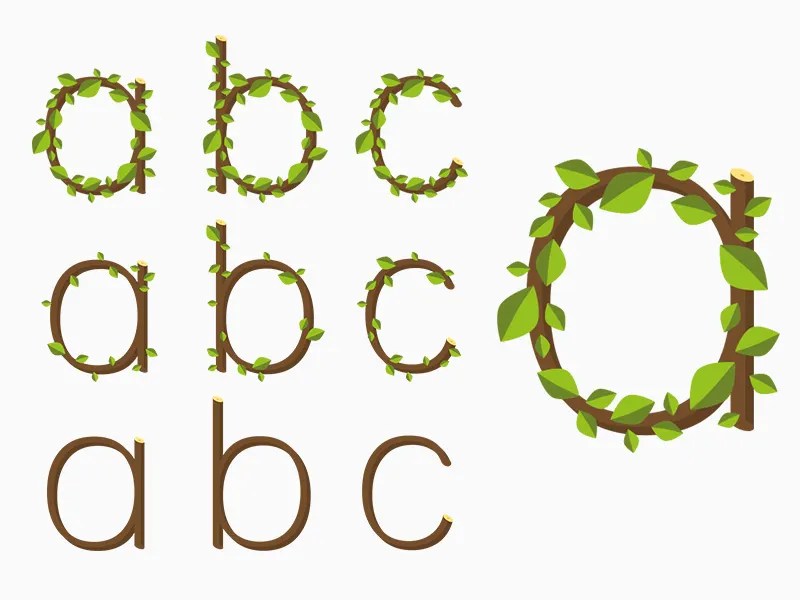 Tree Font Set by Matthew Reilly on Dribbble