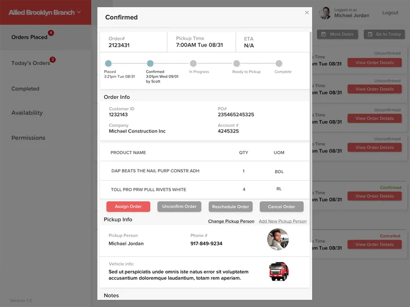 Order Details by DF Dribbble