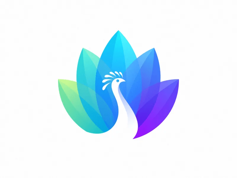 peacock logo by Lelevien on Dribbble