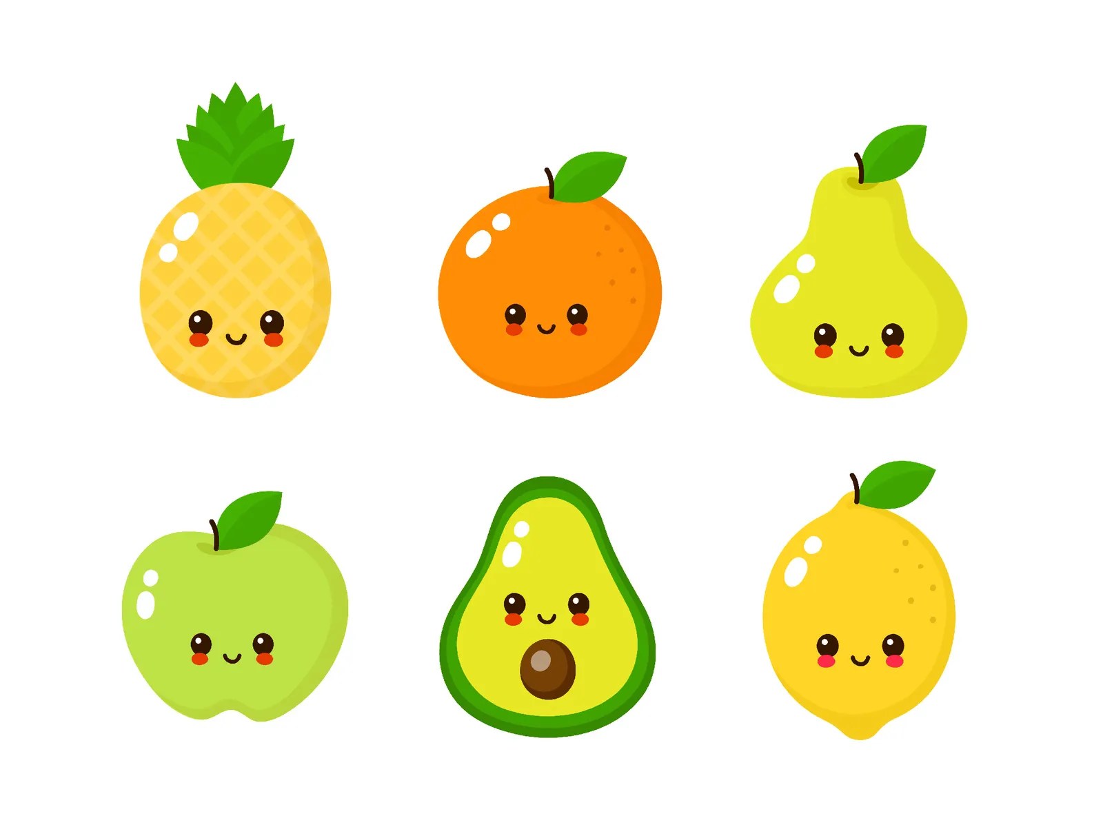Cute fruits by Slavko Kahovsky on Dribbble