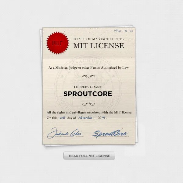 MIT License by Matt Grantham on Dribbble
