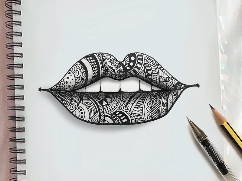 Mandala Lips by Sumitra Dutta on Dribbble