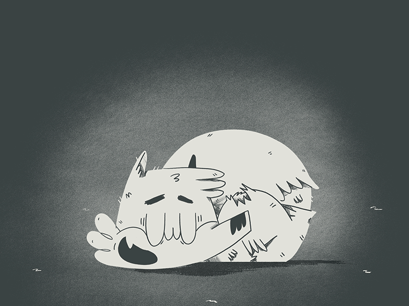 Exhausted by Yimbo Escárrega on Dribbble