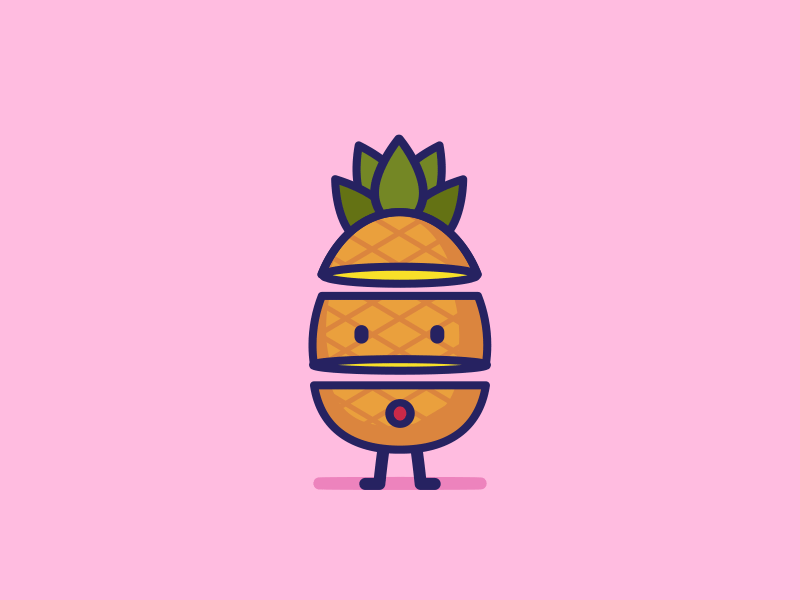 Hopping Pineapple by domaso on Dribbble
