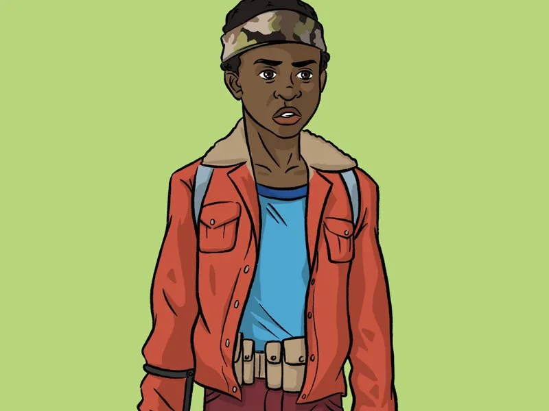 Lucas from Stranger Things illustration by Nick Lacke on Dribbble