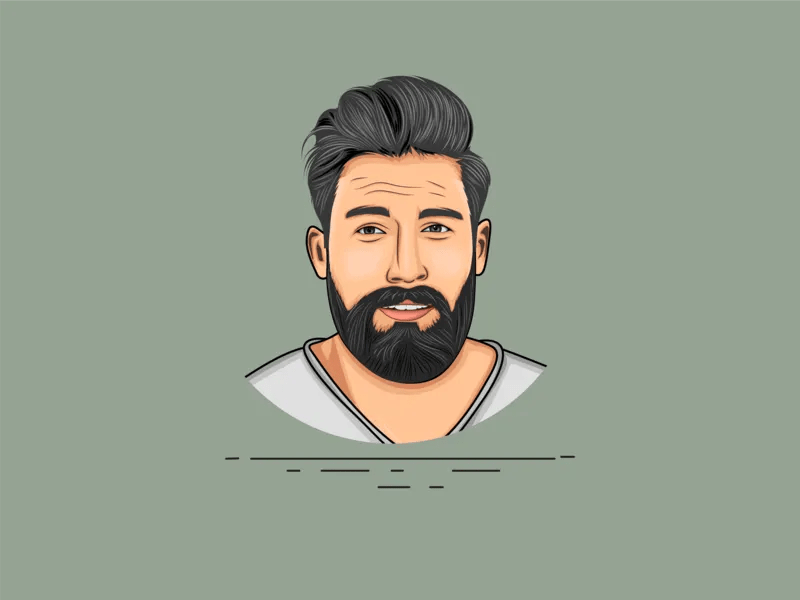Vector Art Vector Portrait Cartoon Photo by Hammad Aslam on Dribbble