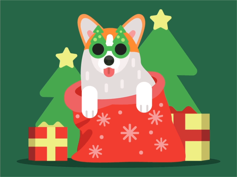 Animated Christmas Dog Gifs