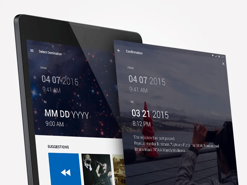 Time Travel Android App by Nicolette RobichaudCarew on Dribbble