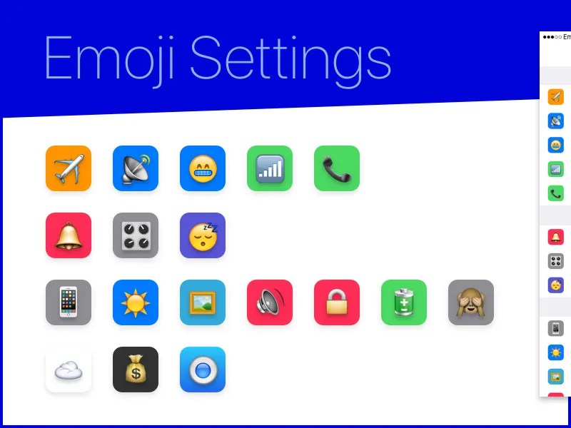 007 • Emoji Settings by Guilherme Schmitt on Dribbble